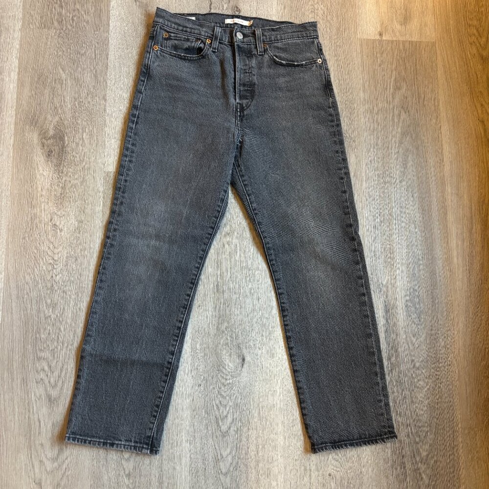 Levi's Women's Wedgie Straight Jeans Light Grey Size 27x26